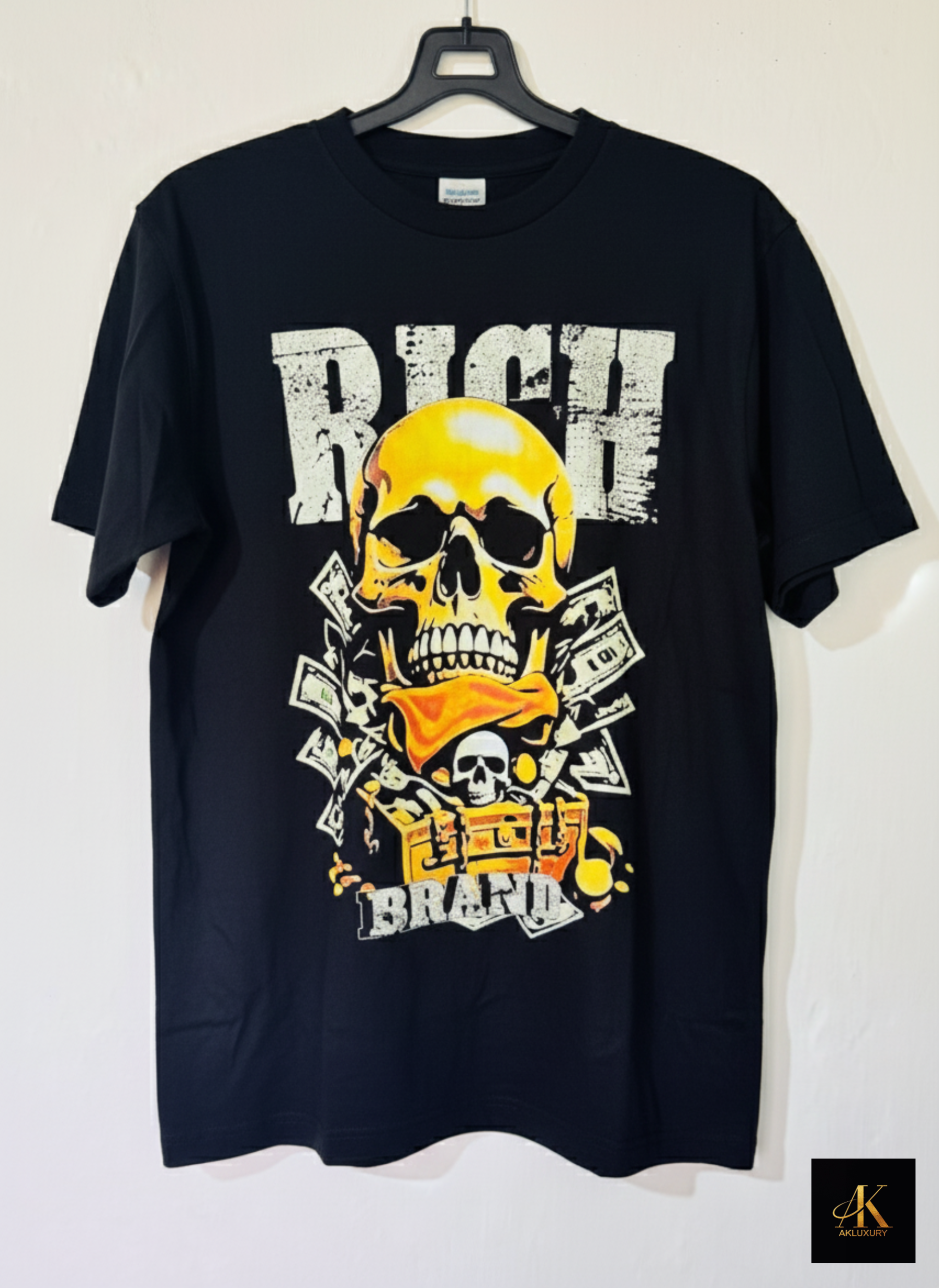 AKLUXURY Limited Edition Black T-Shirt – A3 Back Print